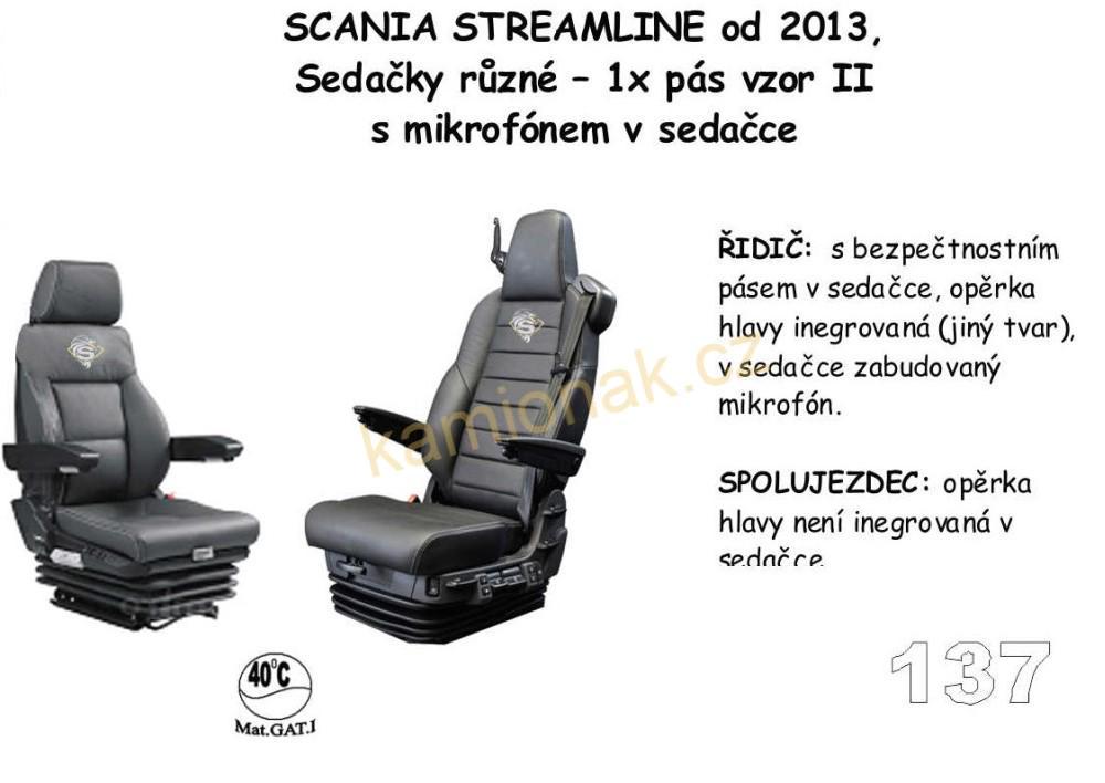 Autopotahy sedadel kožené SCANIA č.137