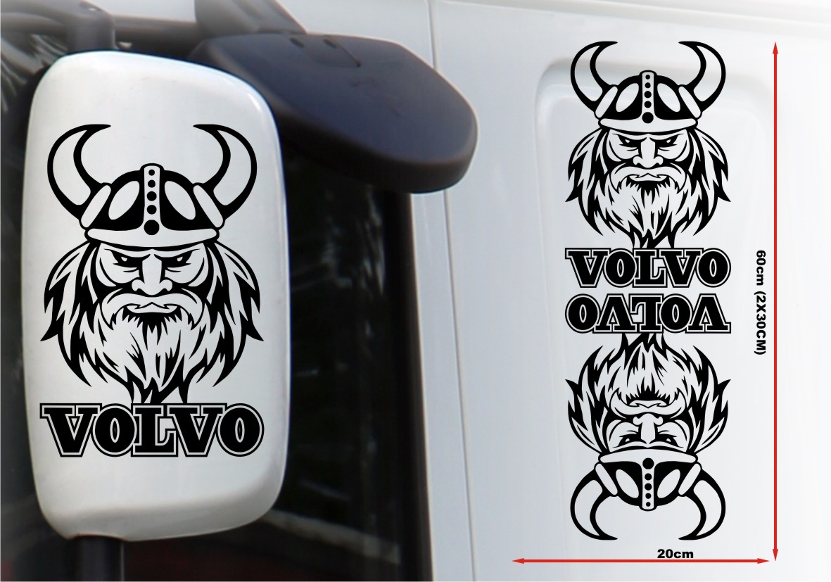 Samolepka na zrcátka Viking - pár