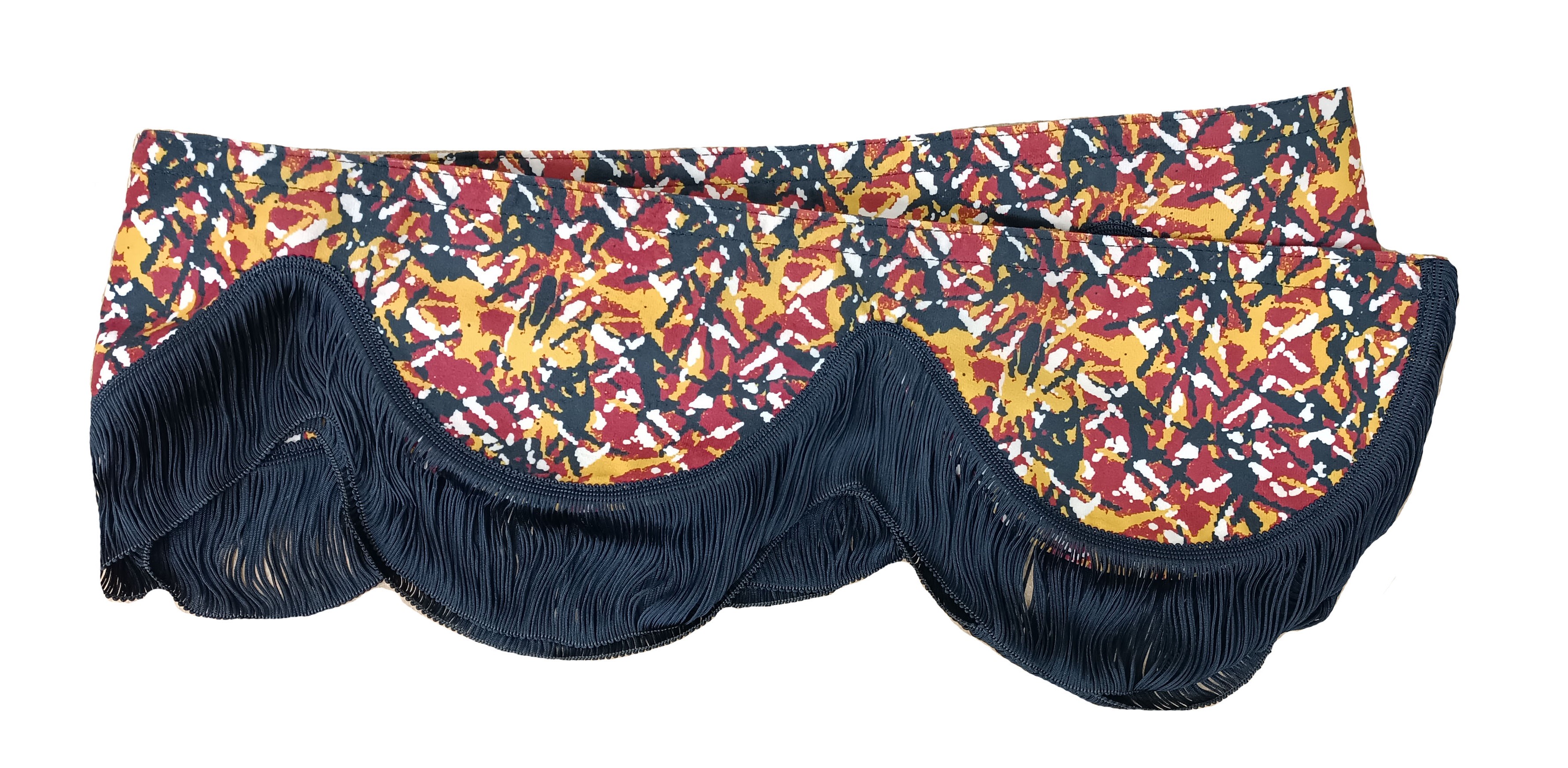 Bordura "H" DÁNSKÁ PLYŠ - ŽLUTÁ/ČERNÁ