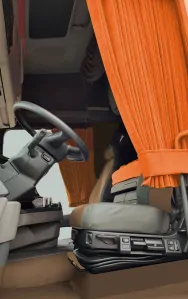Závěsy skládané HEAVY - oranžové