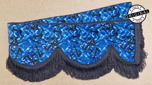 Bordura ORIGINÁL DÁNSKÁ PLYŠ MODRÁ + ČERNÁ