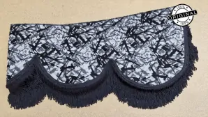 Bordura ORIGINÁL DÁNSKÁ PLYŠ ŠEDÁ + ČERNÁ