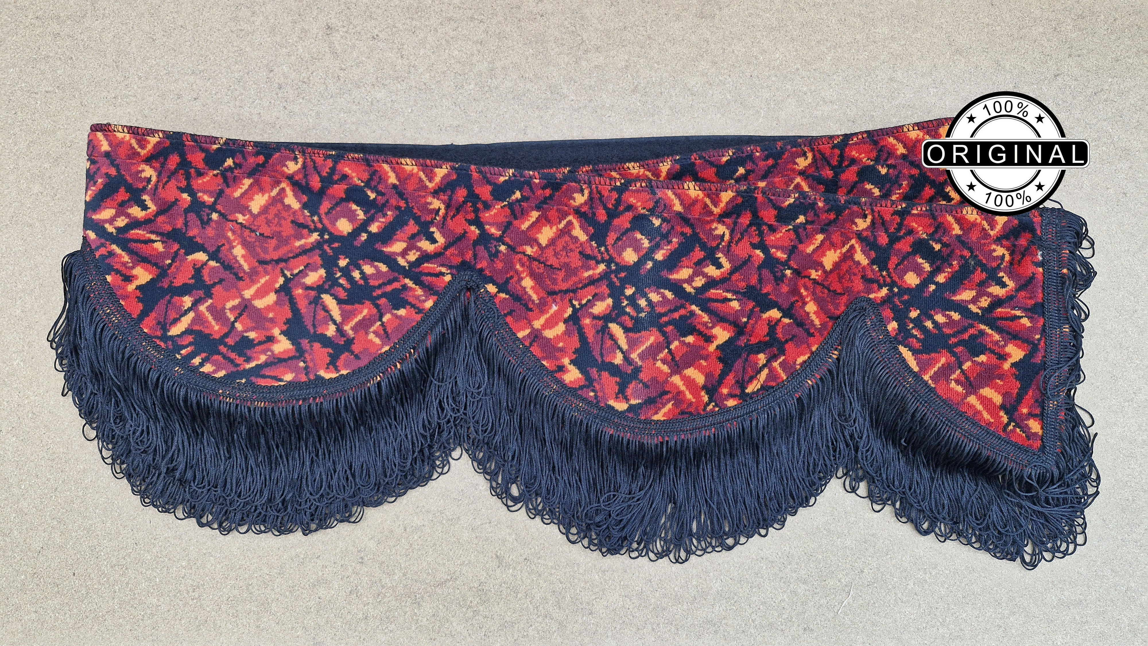 Bordura ORIGINÁL DÁNSKÁ PLYŠ ČERVENÁ + ČERNÁ