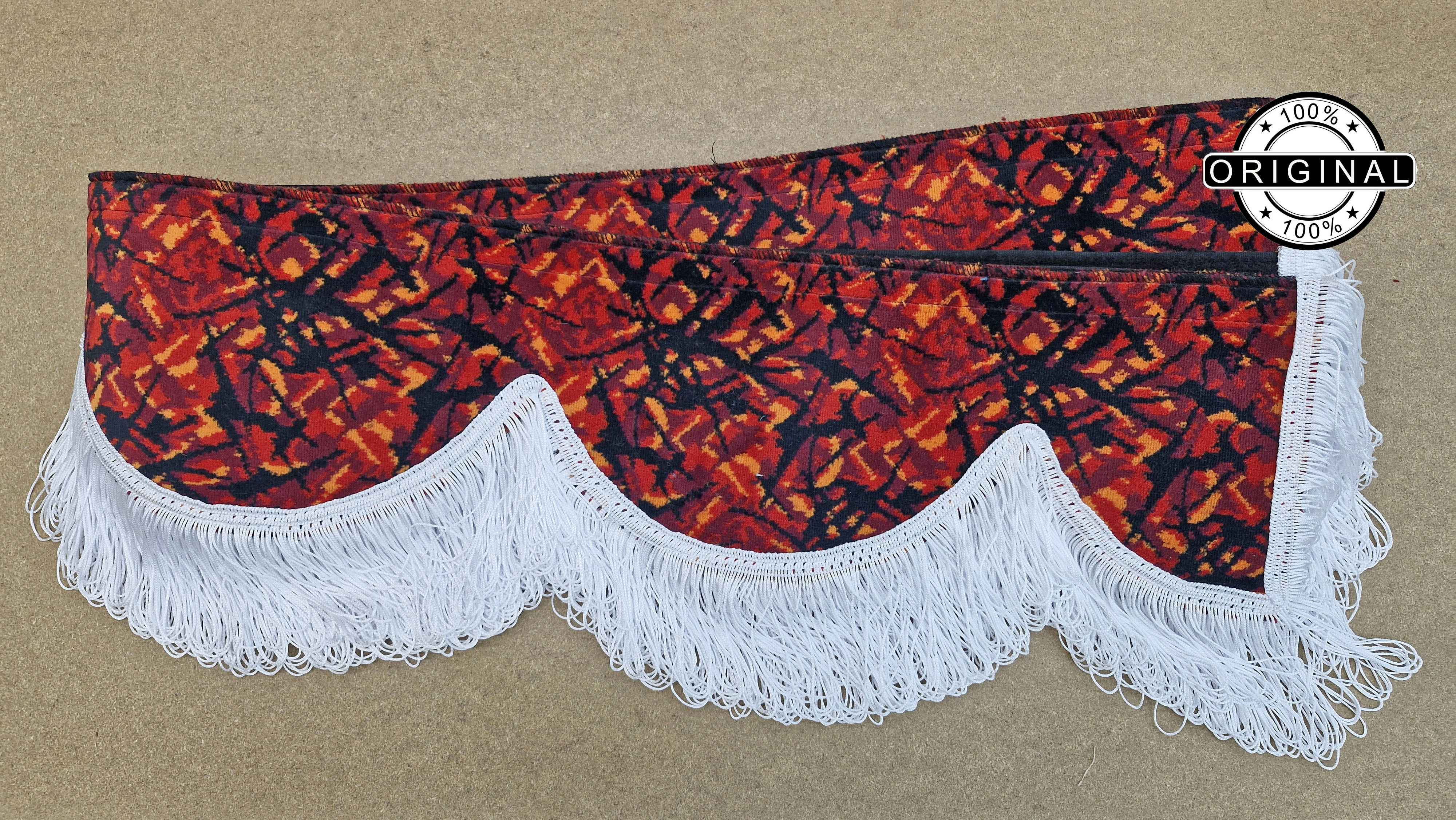 Bordura ORIGINÁL DÁNSKÁ PLYŠ ČERVENÁ + BÍLÁ