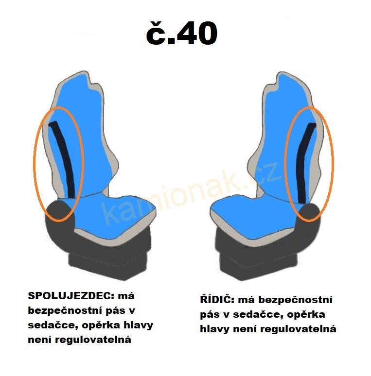 Autopotahy sedadel kožené SCANIA č.40