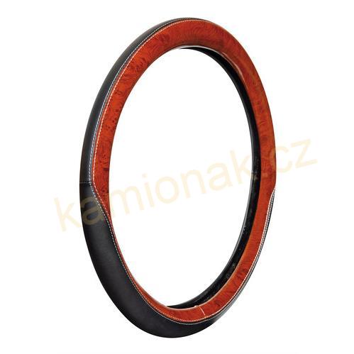 Potah na volant 49-51cm, hnědo/černý PREMIUM LAMPA