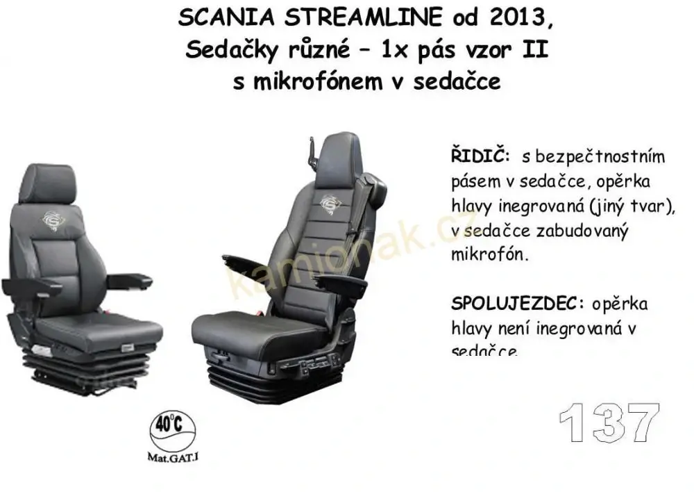 Autopotahy sedadel manšestrové SCANIA - č.137