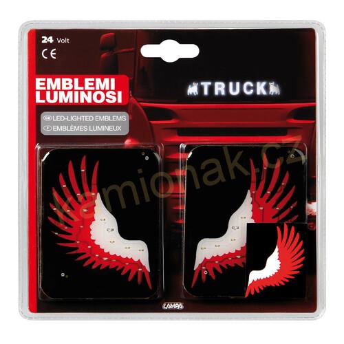 Svítící logo LED - KŘÍDLA 24V (pár)