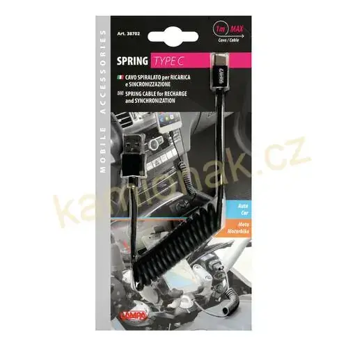 Nabíjecí / datový kabel pružný - TYPE C