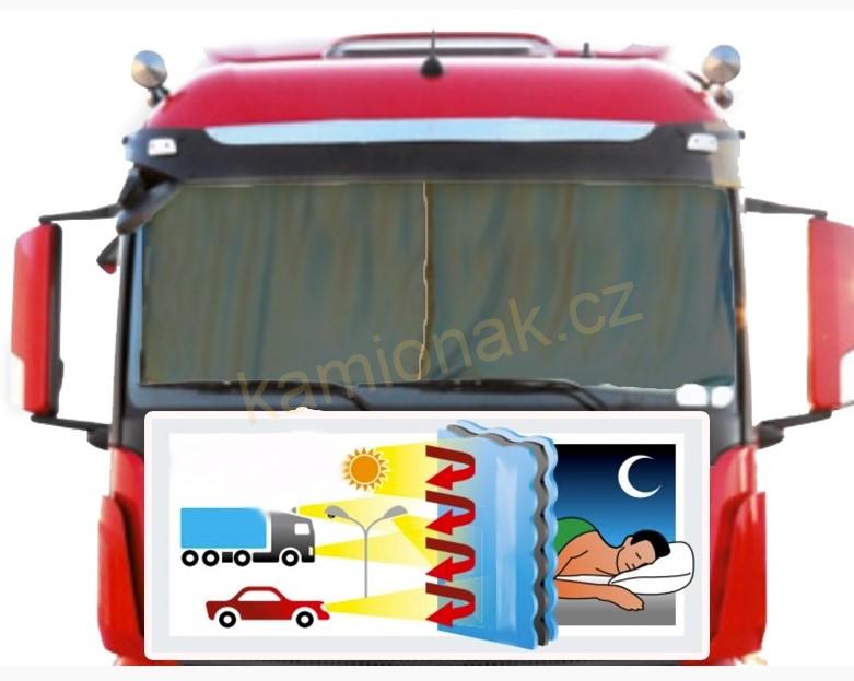 Závěsy na okna - béžové/bílé třásně