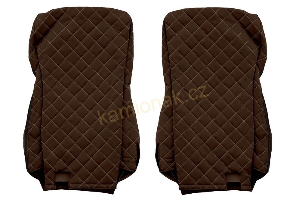 Potahy sedadel kožené DAF 105XF/106XF HNĚDÁ