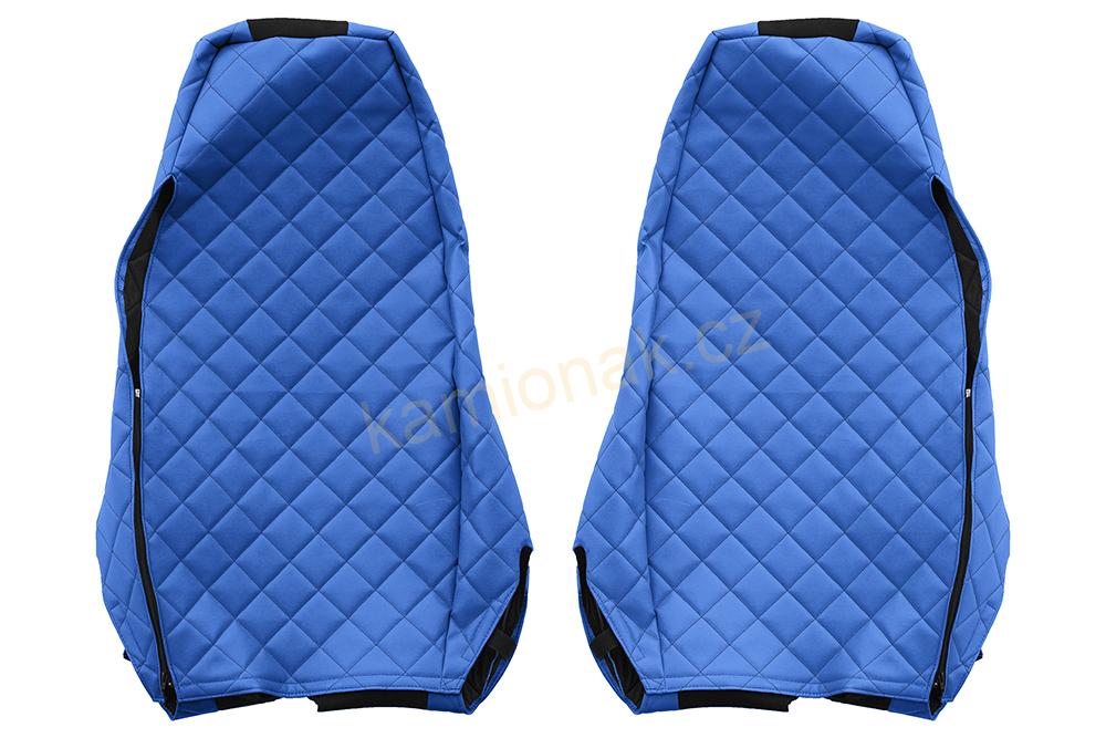 Potahy sedadel kožené SCANIA R/S -  MODRÉ