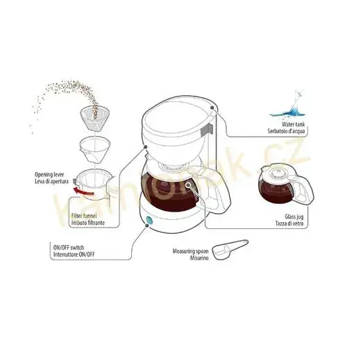 Kávovar 12V s konvičkou na 4 - 6 šálků 