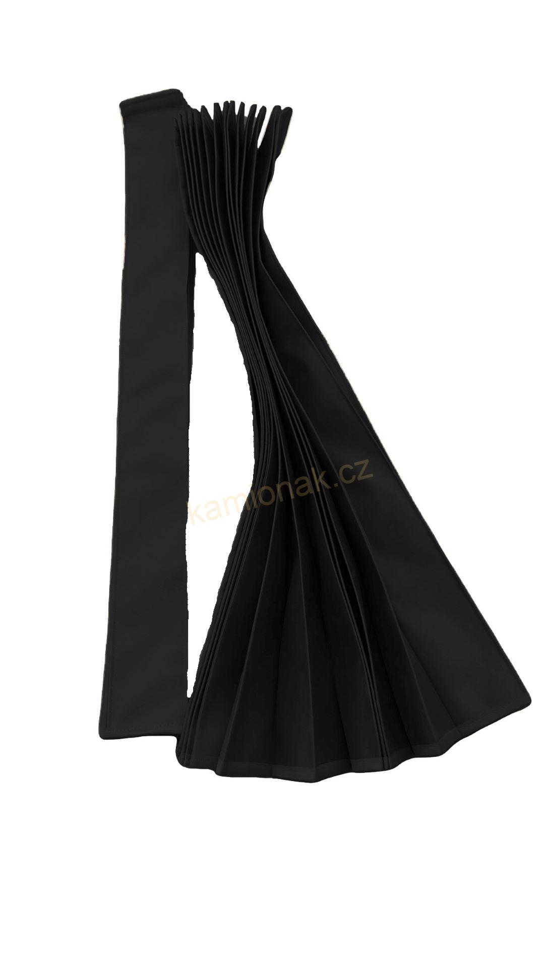 Skládané závěsy+ bordura ČERNÉ