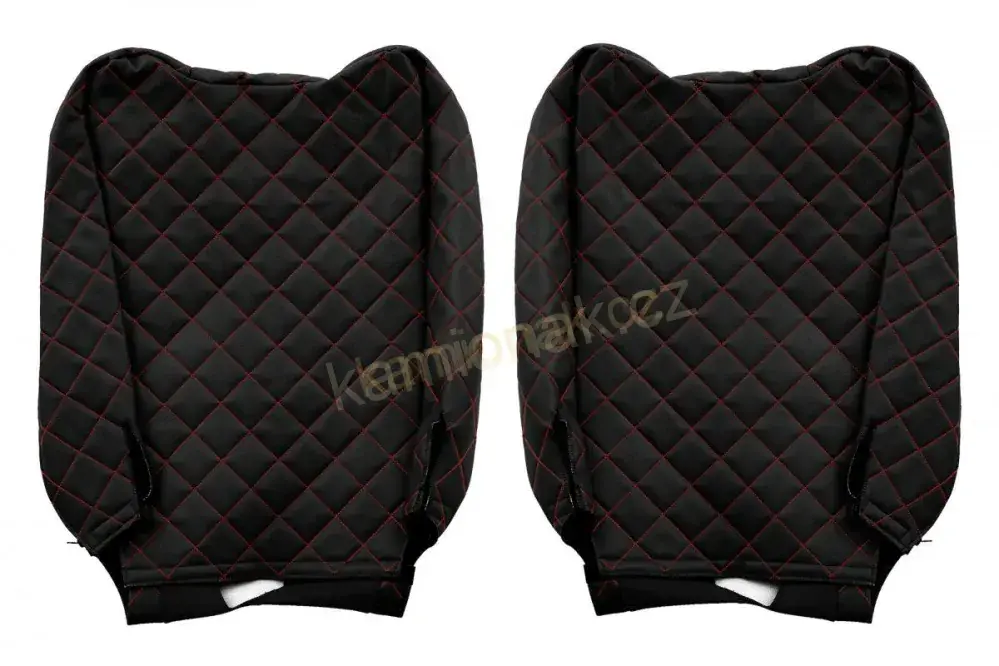 Potahy sedadel kožené RENAULT  T  - ČERNO/ČERVENÉ