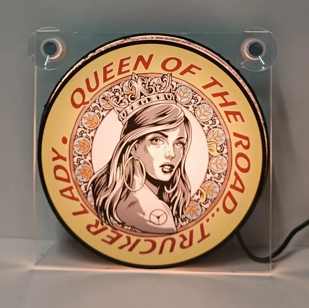 Svítící LED box - QUEEN OF THE ROAD
