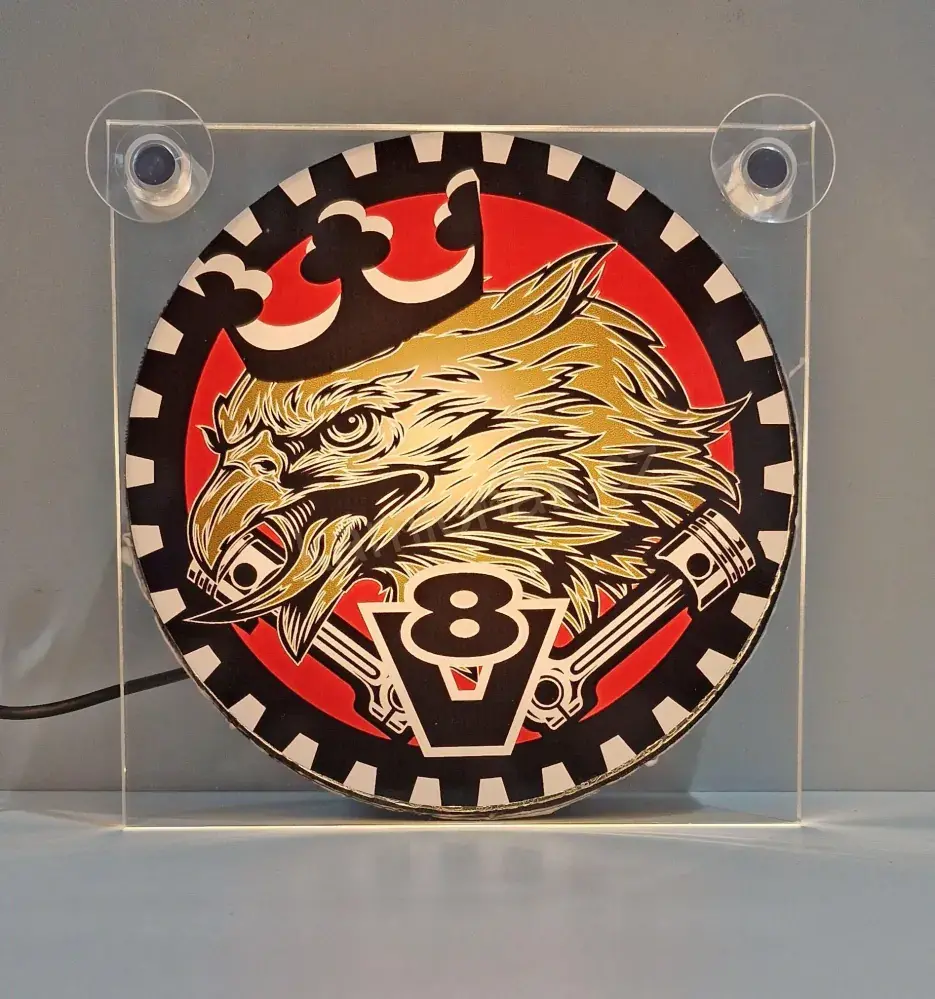 Svítící LED box - EGLE KING - červený