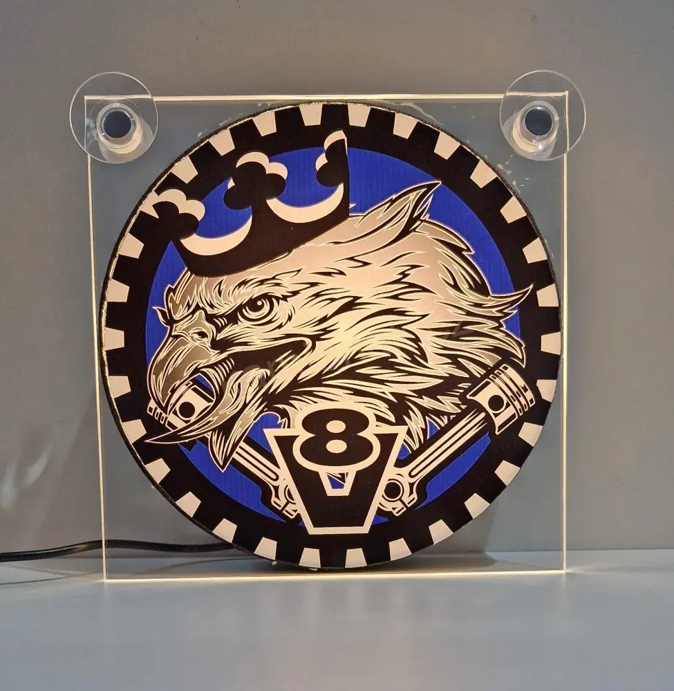 Svítící LED box - EGLE KING - modrý