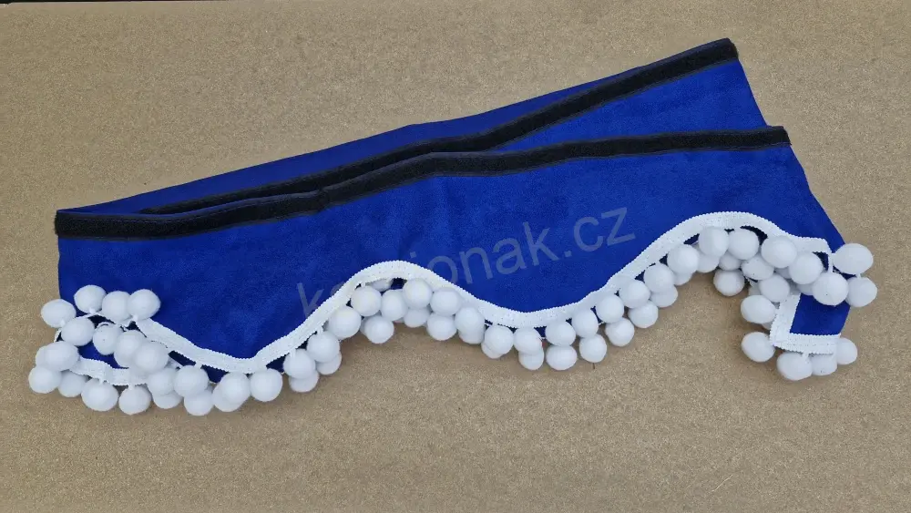 Bordura typ "D" - MODRÁ/BÍLÉ BAMBULKY