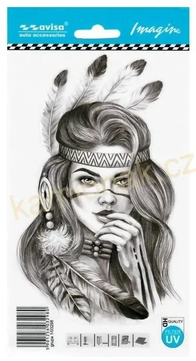 Samolepka  - INDIÁNKA