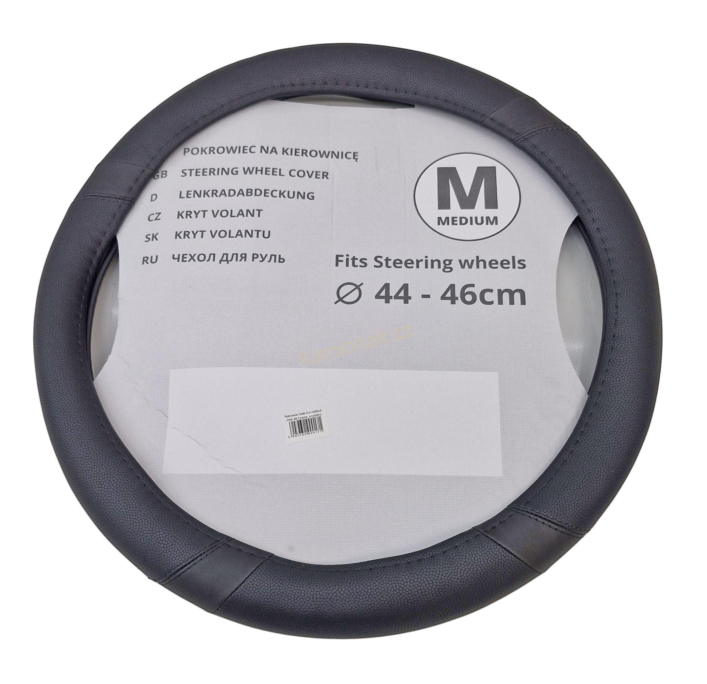 Potah volantu 44-46 cm - ČERNÝ