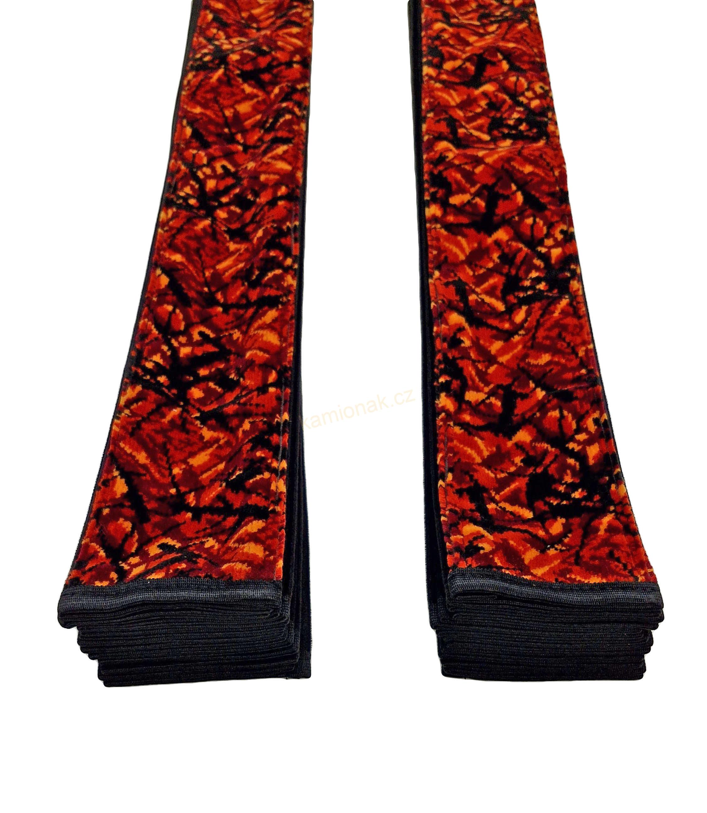 Závěsy ČERNÉ-ČERVENÁ ORIGINÁL DÁNSKÁ PLYŠ