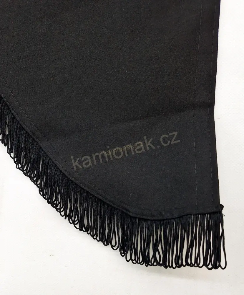 Záclonky boční - ČERNÉ/ČERNÉ BAMBULKY