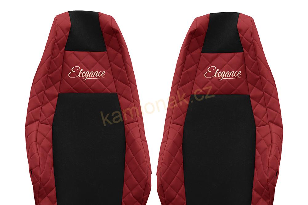 Potahy sedadel kožené SCANIA R/S - ČERVENÉ