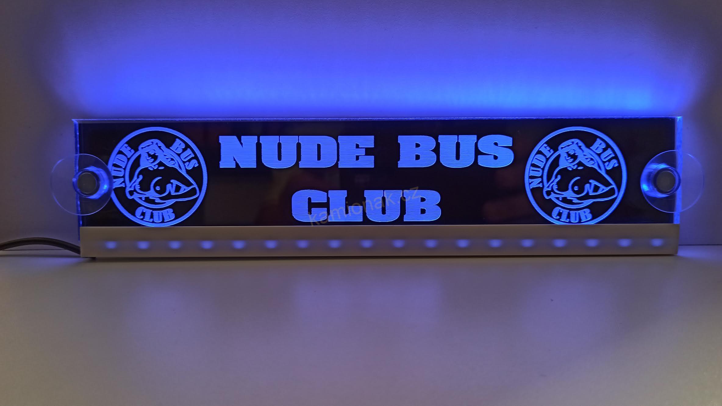 Cedulka LED/RGB - NUDE BUS CLUB