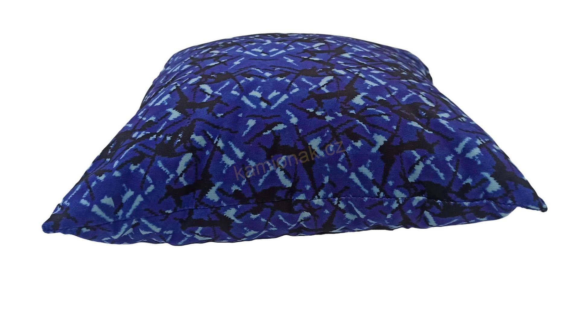 Polštář modrý DÁNSKÁ PLYŠ