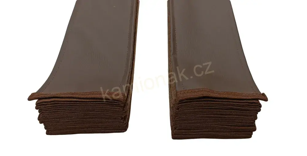 Závěsy skládané HEAVY - tmavě hnědé