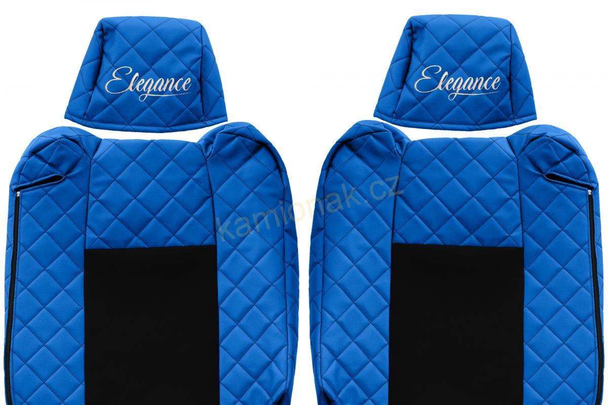 Potahy sedadel kožené RENAULT  T  - MODRÉ