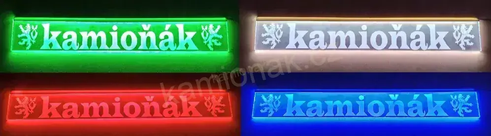 Jmenovka plastová 50x7cm COB LED 12V - vlastní název