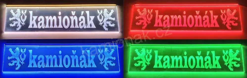 Jmenovka plastová 50x12cm COB LED 12V - vlastní název