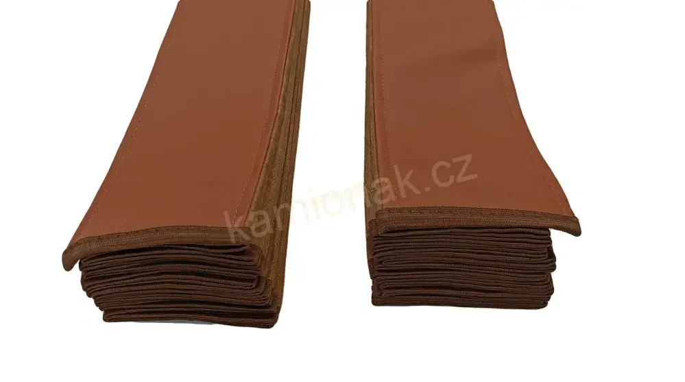 Závěsy skládané HEAVY - světle hnědé