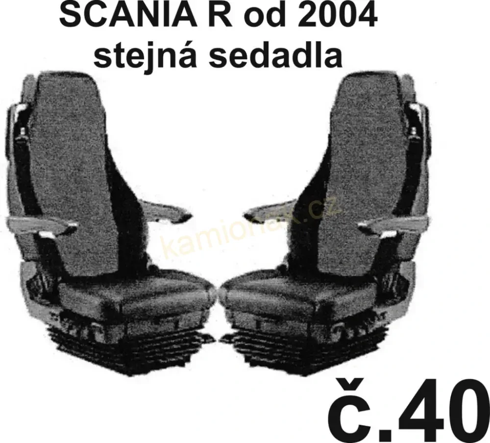 Autopotahy sedadel textilní SCANIA - č.40