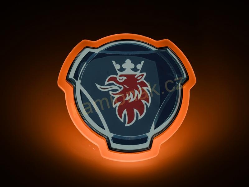 Svítící PVC EMBLÉM - oranžový