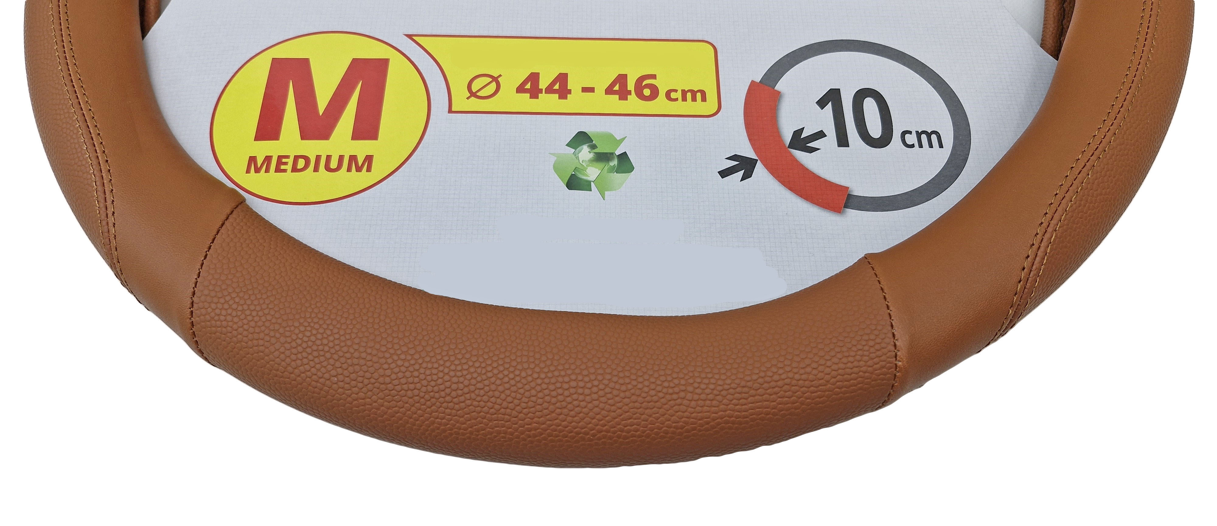 Potah volantu 44-46 cm - HNĚDÝ