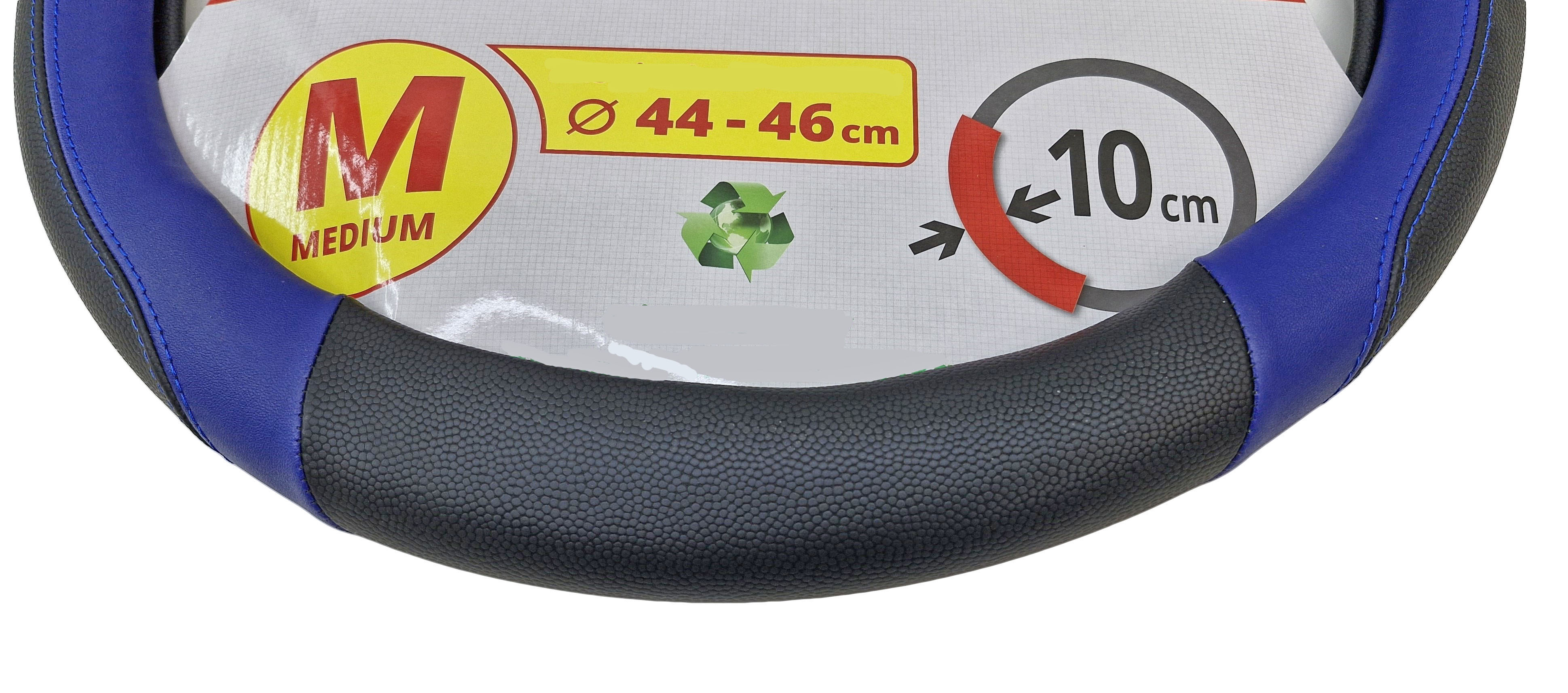 Potah volantu 44-46 cm - MODRO/ČERNÝ