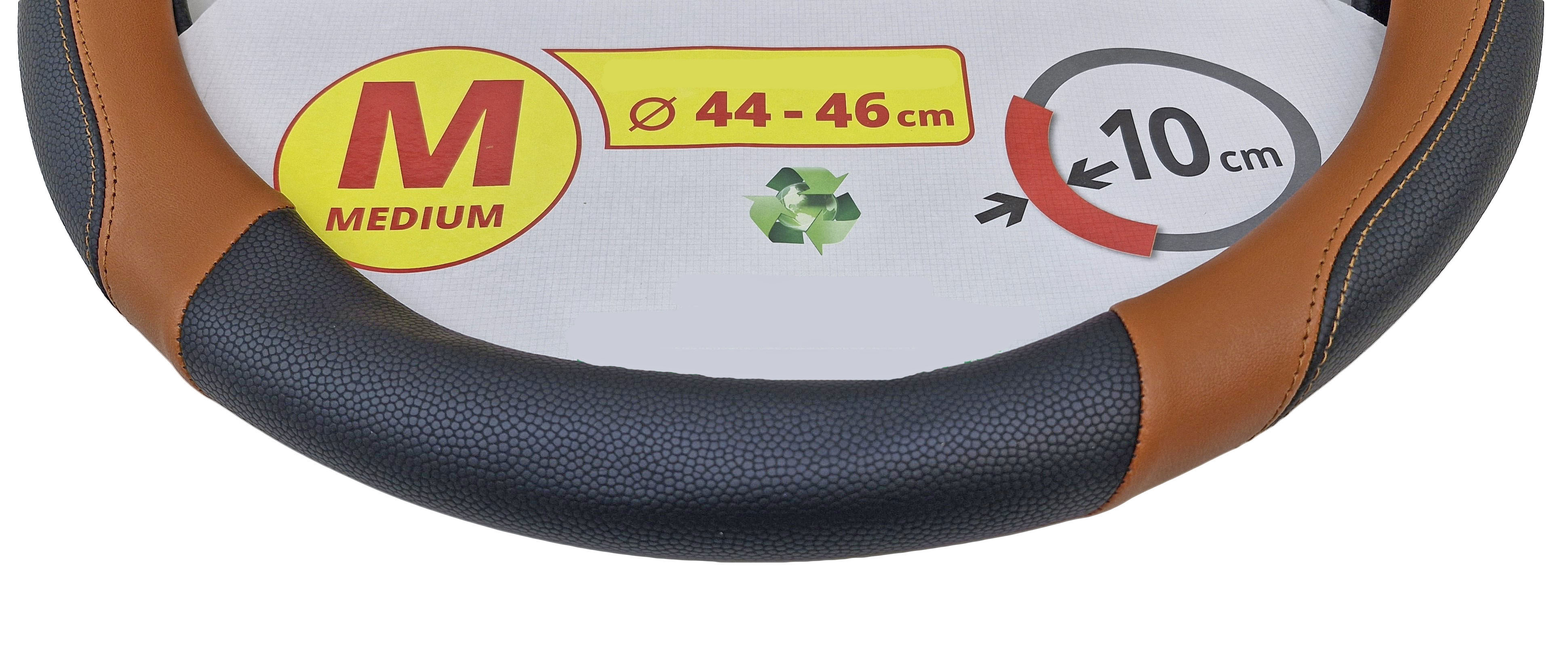 Potah volantu 44-46 cm - HNĚDO/ČERNÝ