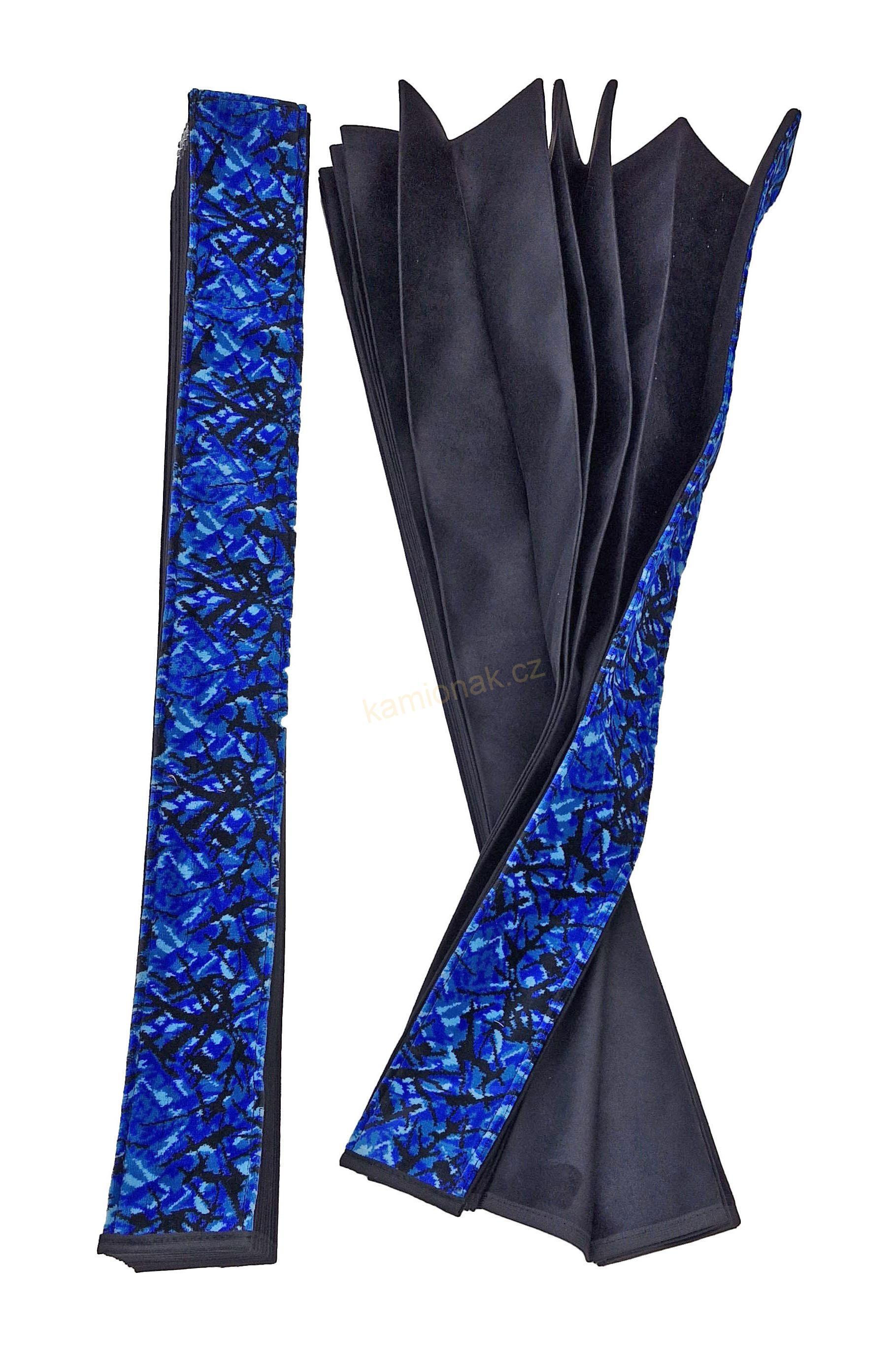 Závěsy ČERNÉ-MODRÁ ORIGINÁL DÁNSKÁ PLYŠ