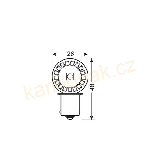 2ks LED žárovky BA15s 34 čip 