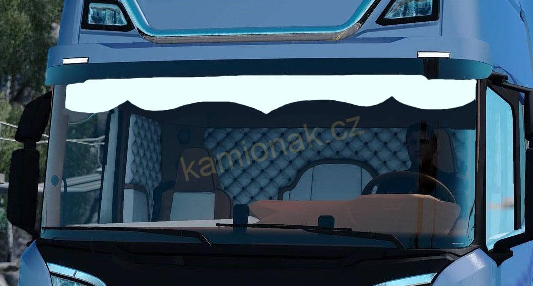 Bordura typ "P" - červená/bílé třásně