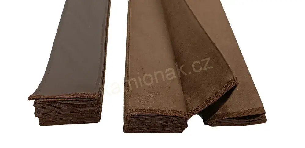 Závěsy skládané HEAVY - tmavě hnědé