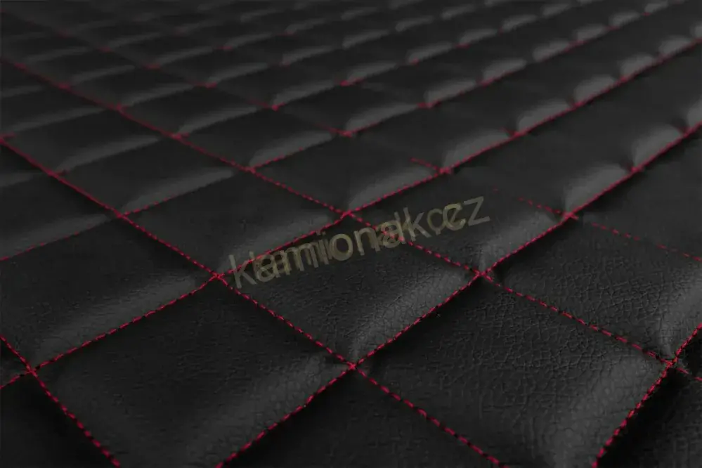 Potahy sedadel kožené RENAULT  T  - ČERNO/ČERVENÉ