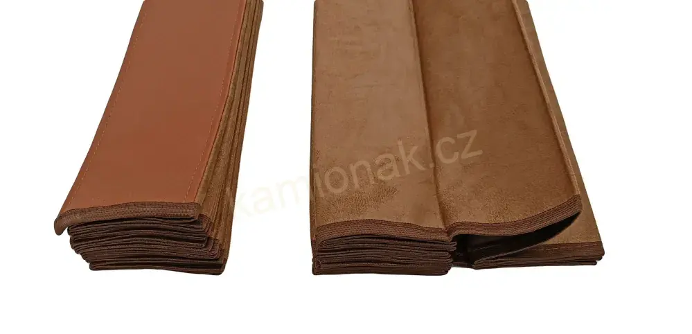 Závěsy skládané HEAVY - světle hnědé