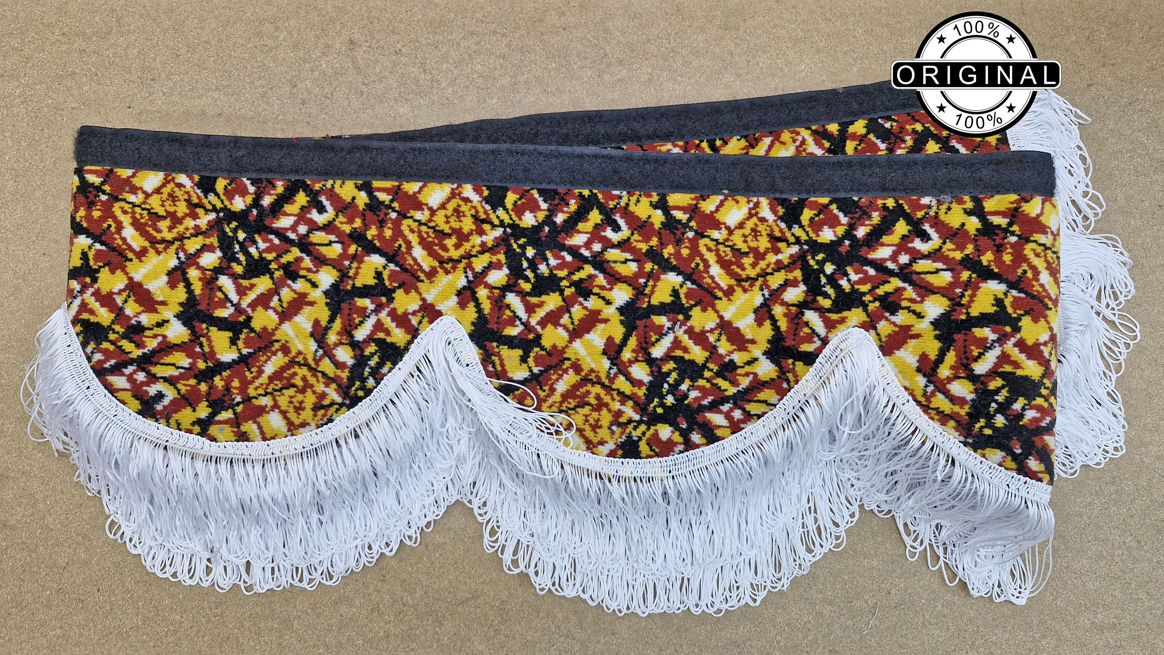 Bordura ORIGINÁL DÁNSKÁ PLYŠ ŽLUTÁ + BÍLÁ