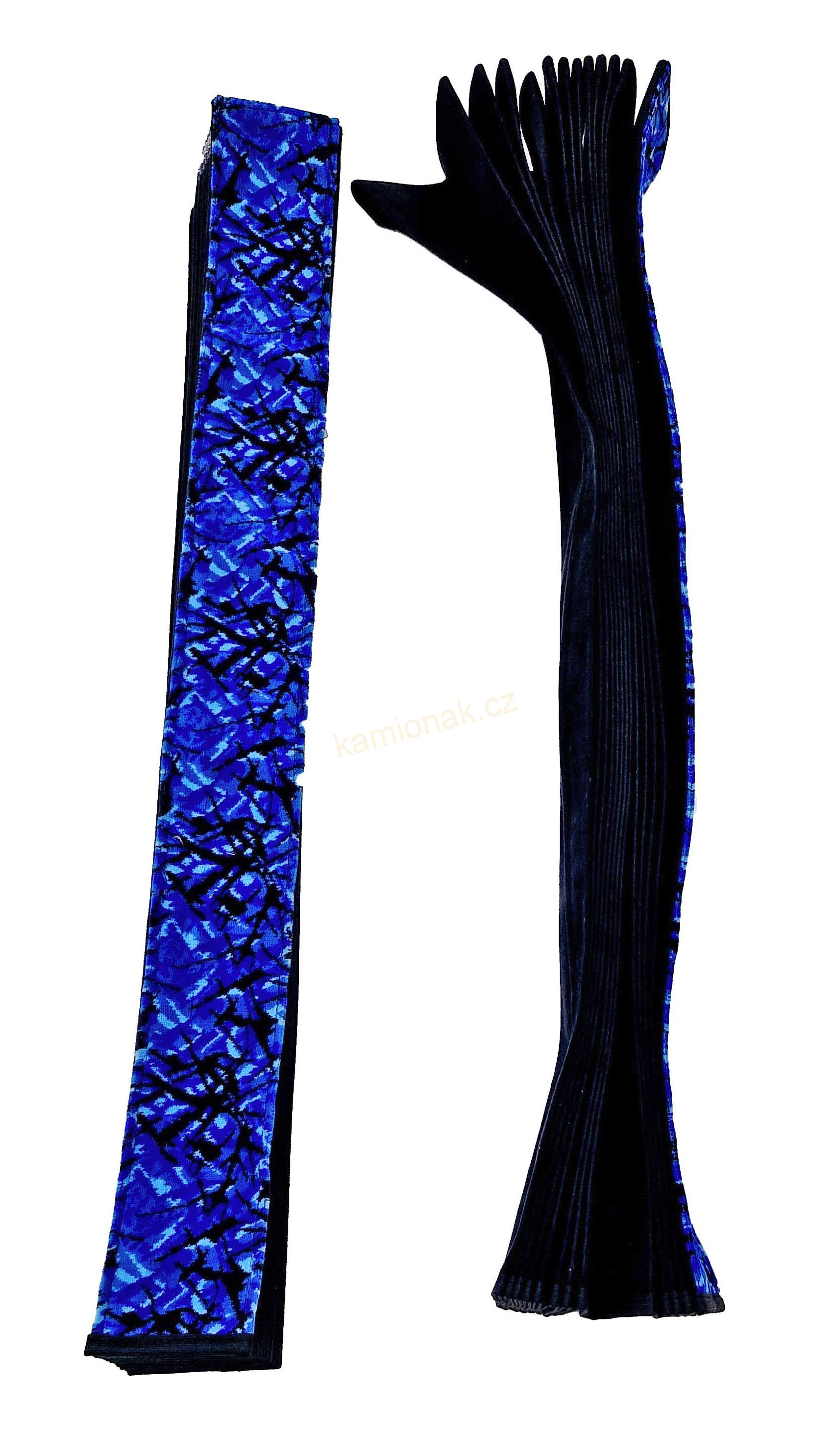 Závěsy ČERNÉ-MODRÁ ORIGINÁL DÁNSKÁ PLYŠ