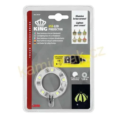 Osvětlení osvěžovače koruna “KING” - USB