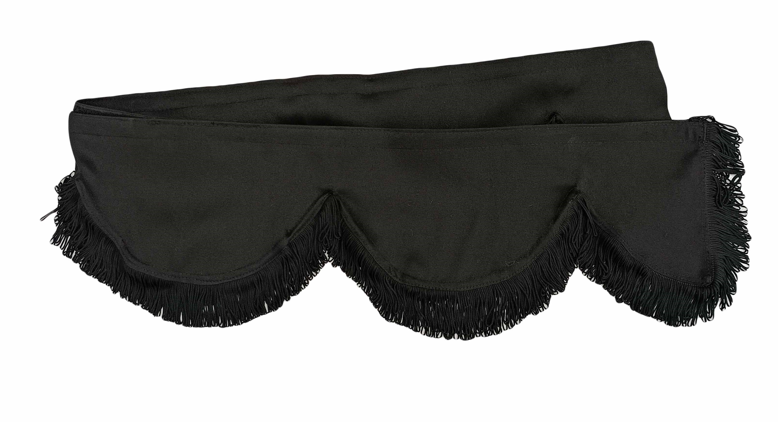 Skládané závěsy+ bordura ČERNÉ